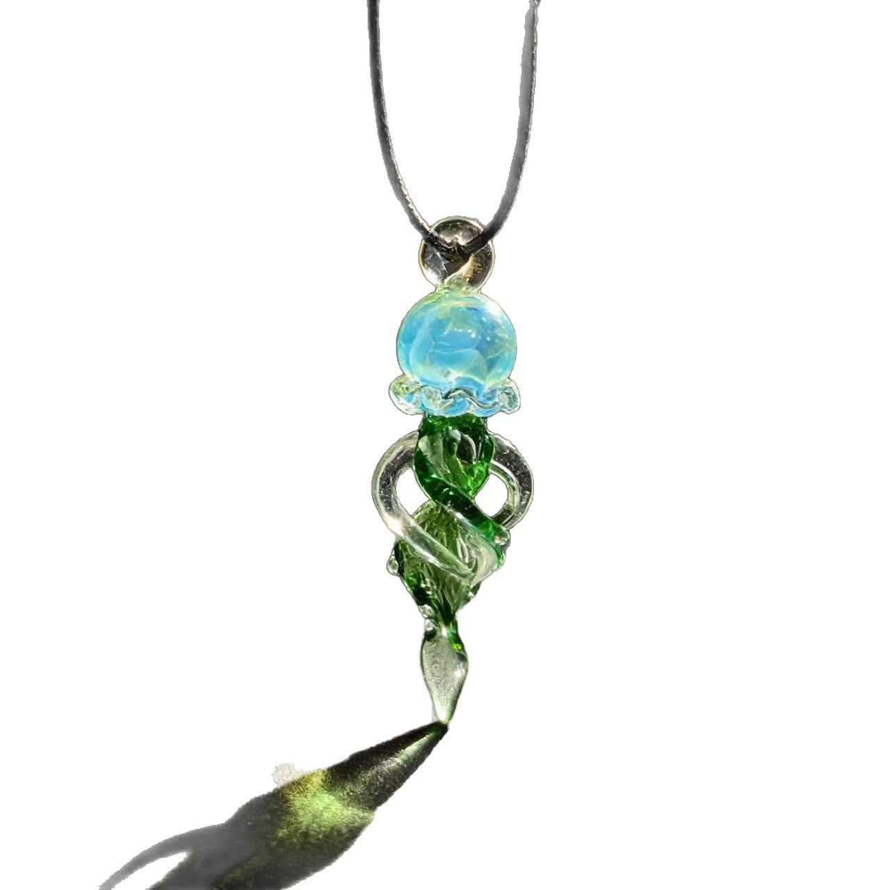 Jellyfish Glass Capsule Pendant Necklace