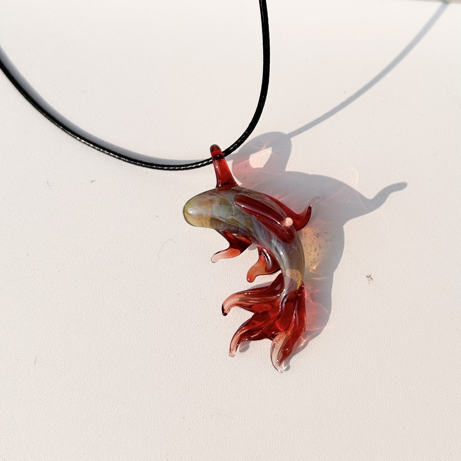 Enamel Little Koi Pendant Necklace