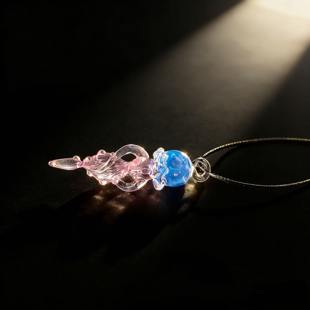 Jellyfish Glass Capsule Pendant Necklace