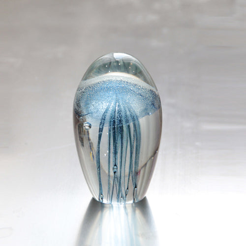 Glass Jellyfish Desktop Ornament