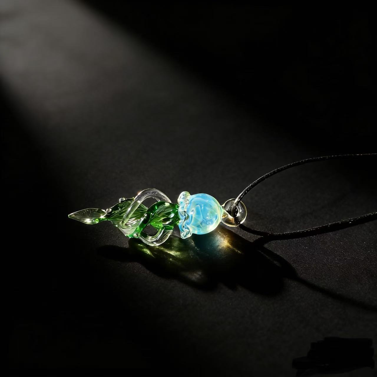 Jellyfish Glass Capsule Pendant Necklace