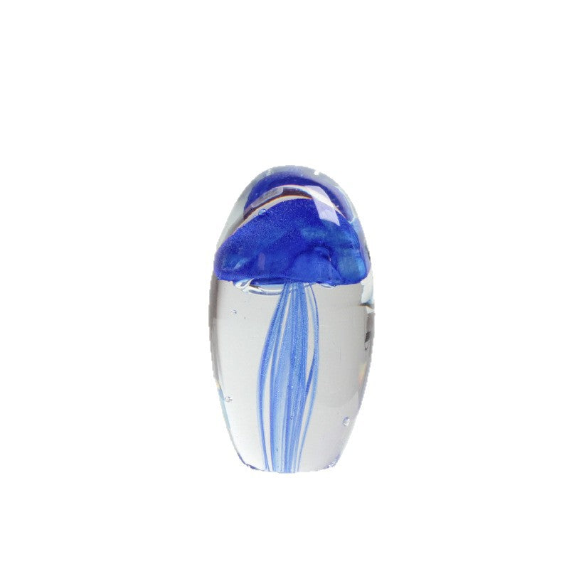 Zibo Glass Handicrafts Ornaments Jellyfish Crystal Ball Marine Animal Desktop Decoration Boshan Specialty Glass Products